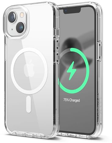 Magnetic Case for iPhone 14, Slim Protective iPhone 14 Clear Case with Drop Protection, Never Yellow iPhone 14 Case, Shockproof Bumper iPhone 14 Phone Case, Compatible with MagSafe Wireless Charging