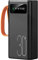 Chargeur portable solaire pour téléphone portable, 14,8 x 7,1 x 4,8 cm, batterie externe, capacité , idéal pour charger des appareils pendant le camping, la randonnée, les voyages