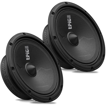 AudioControl EPICPRO6S 6.5 Slim Midrange Car Speakers (Pair) – 200 W RMS High-Output, Low-Profile Design for Compact Installations, Clear Vocal and Instrument Audio