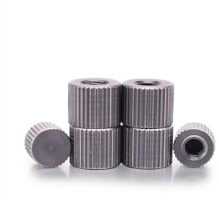 Dadi zigrinati a testa cieca, manopola di serraggio, 5-100 pezzi/lotto M2-m8 in acciaio inossidabile, ottone, dado zigrinato a testa piccola cieco(Stainless,M8 5pcs)