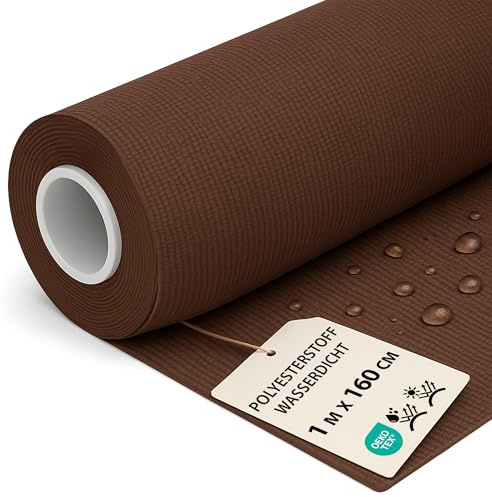 Polyesterstoff wasserdicht Stoff Meterware 1 m x 160 cm - markisenstoff markisenstoffe canvas und polsterstoff möbelstoff futterstoff segeltuch und vorhangstoff Braun oeko-tex-zertifikat