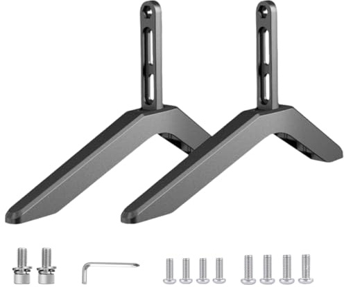 Support TV pivotant - Support de Base de 32 à 65 Pouces | Pieds TV de Rechange en d'aluminium, Bureau de Table de Montage réglable, Support Stable de Longue durée, Pieds de Base simp