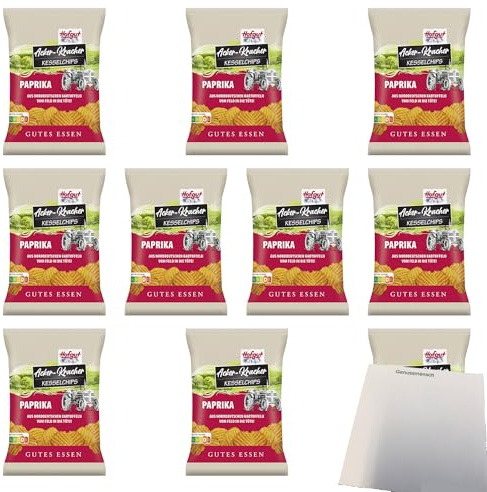 usy Bundle für Hofgut Chips Acker-Kracher Paprika VPE (10x120g Beutel) + usy Block