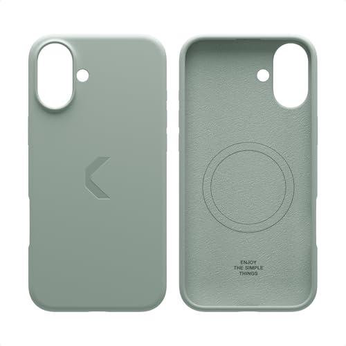 Clemm Silicone Magnetic Shell Case for Apple iPhone 15 PRO fit for MagSafe Wireless Charging, Soft Anti-Scratch Microfiber Lining, Camera Edge Protection, Gray