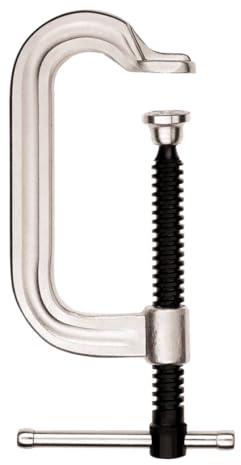 BESSEY C-Schraubzwinge VC2 | 50 mm Spannweite | 700 kg Spannkraft | Kraftvolle Ganzstahlzwinge für präzise Spannarbeiten im Metallbau und bei Schlosserarbeiten mit hoher Stabilität