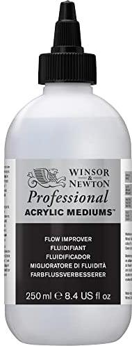 Winsor & Newton 3040937 Farbflussverbesserer für Acrylfarben, erhöht die Fließfähigkeit von Farben - 250ml Flasche