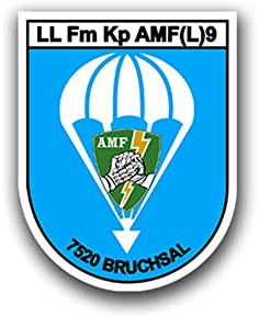 Aufkleber/Sticker LL FM Kp AMF (L) 9 Luftlandefernmeldekompanie 9 7x5cm A1585