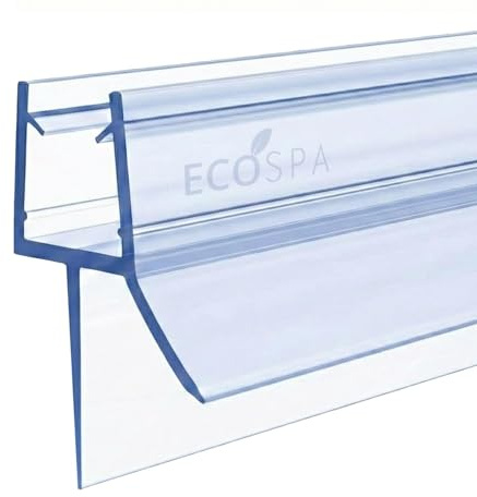 ECOSPA Shower Door Seal Strip for 4-6mm Glass Screens or Door - Seals up to 15mm Gap - Perfect Shower Screen Seal Replacement with 90cm Adjustable Length (Straight)