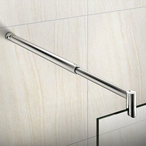 Barre de fixation extensible 700-1200mm barre de stabilisation en cylindrique la pince tourne à 360°pour toutes les parois de douches
