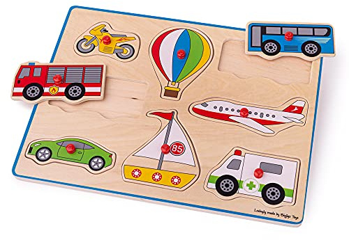 Bigjigs Toys Chunky Lift Out Puzzle - Transport