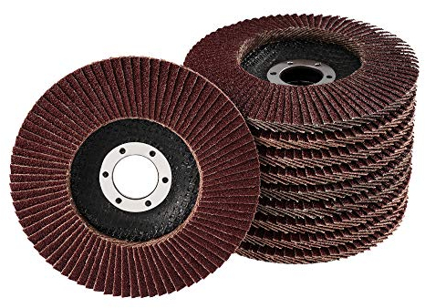 20 Stück Fächerscheiben | Ø 115 mm x 22,23 mm | MIX-Paket | Gemischte Körnung je 5 x Korn 40/60/80/120 | braun | für Winkelschleifer | Standard Fächerscheiben | Fächerschleifscheibe