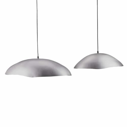 LOBERON Hängelampe 2er Set Gariés, | Pendelleuchte, Aus Aluminium, Industrial-Style mit Loft-Flair, Zwei Größen