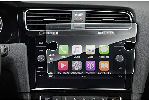 YEE PIN Displayschutzfolie Kompatibel mit Golf 7 Facelift GTI GTE GTD Golf R Variant 2015-2019 / Tiguan II 2019-2022, Blasenfreie Installation Displayschutz Kratzfeste HD - Gehärtetes Glas Schutz