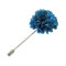Ecravate - Broche Pompon Bleu turquoise pour boutonnière de costume homme