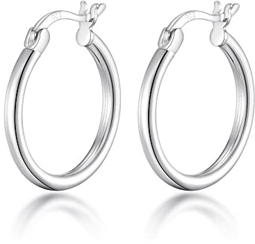 Philip Jones Sterling Silver 20mm Hoop Earrings