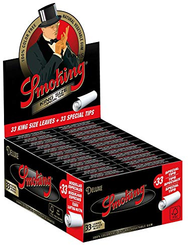 Smoking 176761 Deluxe King Size Papers Plus Tips 24 x 33, Papier