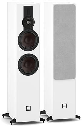 DALI SONIK 7 - Paire d'enceintes colonnes haut de gamme avec 2 haut-parleurs médiums Clarity Cone de 7″ - Tweeter hybrides et technologie SMC - Blanc