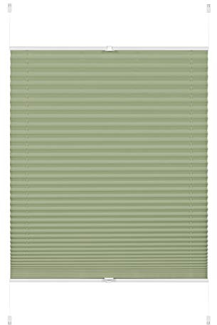 Gardinia EASYFIX Plissee Greta zum Klemmen, Blickdichtes Faltrollo, Alle Montage-Teile inklusive, Mintgrün, 60 x 130 cm (BxH) 36176