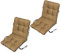 SuperKissen24. Stuhlkissen Sitzkissen und Rückenkissen für stühle - 2er Set 48x96 cm - Outdoor und Indoor - beige