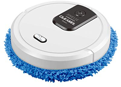 Dinglong Home Aspirateur Robot,3 en1 Aspirateur Robot Laveur, Rechargeable Robot Laveur de Sol, Machine de Balayage Intelligente Automatique Super Silencieuse pour Sols Durs,37 * 28 * 8 cm (Blanc)