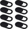 Privise Webcam Abdeckung, Special Edition, Unser Dünnstes Webcam Cover für MacBook Pro, Laptop, Smartphone, Tablet, iPad, 8er-Set Schwarz