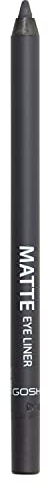 GOSH Matte Eyeliner in coolem Grau I cremig weiche Textur für einfaches Auftragen I hohe Deckkraft, ideal für Smokey Eyes I perfekt zu Maskara I vegan & parfümfrei I 003 Grey