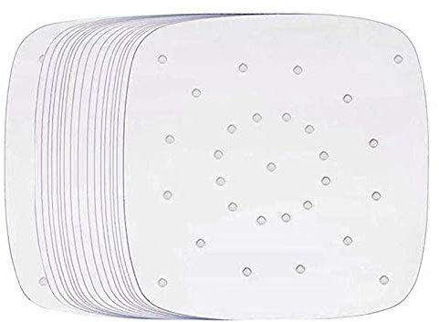 Viudecce Luftfritteuse Pergamentpapier Liner (9X9 Zoll) 100 StüCk Groo Kompatibel für XXL, NuWave Brio, Chefman Luftfritteuse Ofen