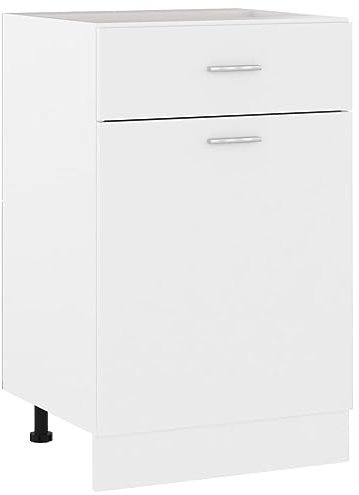 vidaXL Mobile da cucina in truciolato, 50 x 46 x 81,5 cm, colore: Bianco