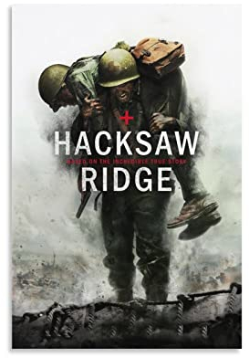 Hacksaw Ridge Biography War Story Movie Poster Poster Decorative Painting Canvas Wall Art Living Room Posters Bedroom Painting 08x12inch(20x30cm)