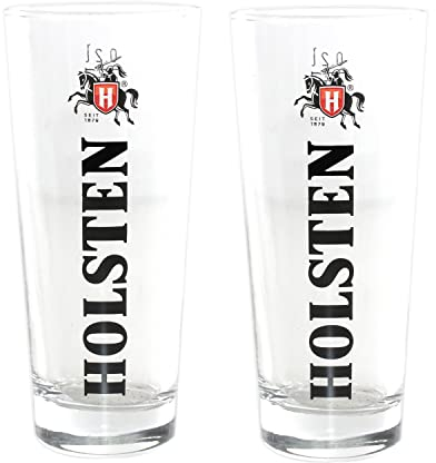 QMBasic 2 HOLSTEN PILSENER BIERGLÄSER 0,2l Schriftzug schwarz | Original Markenbierglas Biertulpe von Rastal