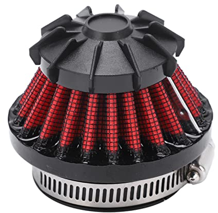 Filtro aspirazione aria, filtro aspirazione motore 35mm 42mm 48mm 50mm diametro interno per ridurre l'usura per pit bike Rosso