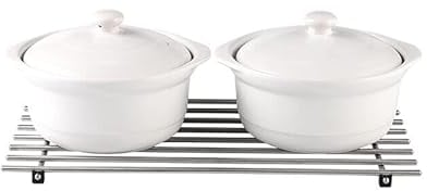 Large Heat Resistant Stainless Steel Trivet Pot Pan Stand Rack 50x28 cm, Dinning Table Trivets for Hot Dishes, Bowls, Utensils, Wood Stove Trivet Runner, Kitchen Counter Top Pot Holder, Worktop Saver