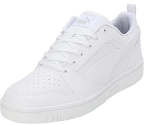 PUMA Rebound V6 Low Unisex Sneaker , Puma White Cool Light Gray, 43 EU