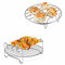 2Pack Air Fryer Rack Stainless Steel Double Layer Air Fryer Accessories Grilling Rack with 3 Skewers for Oven and Press Cooker, Barbecue, Roasting Oven for Most 5.3-5.8 QT Air Fryers Ovens - 7.8inch