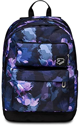 Seven Rucksack, Schulranzen für Mädchen und Jungen, Tornister Schule Gymnasium Sport Freizeit, mit Flaschenfach, Laptopfach, mit Kopfhörern, gepolstert, pflaumenlila