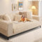 Kaninchen Plüsch Sofabezug L Form 1/2/3/4 Sitzer Sofa Überzug Ecksofa U Form, Neue Universelle rutschfeste Sofaschoner, Superweiche SofaÜberwurf aus Kunstpelz für Wohnzimmer(Weiß, 70 * 150 cm)
