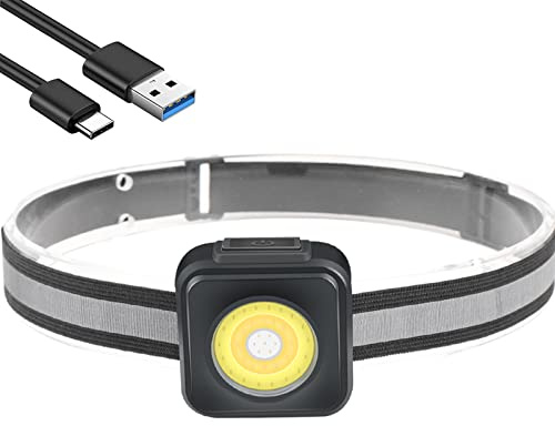 BESTSUN LED Headlamp,Head Torch Rechargeable,1200 High Lumens COB Headlamps with Red Light,Head Torches LED Super Bright with 4 Modes,Waterproof Adjustable Headlight for Running,Jogging,Fishing