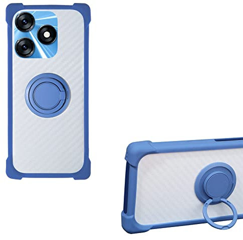 Coque pour Tecno Spark 10 Coque Compatible avec Tecno Spark 10 Coque Étui Support de Bague métallique 360° en PC + Silicone CSKB-LAN