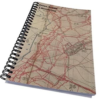Hornbeam Militaria Trench Map Notebook, Serre, 2nd August 1916, A5, 80 Pages