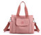 YANAIER Damen Handtasche Umhängetasche Multi Fach Shopper Schultertasche Wasserdicht Nylon Henkeltasche für Reisen Schule Arbeit Rosa