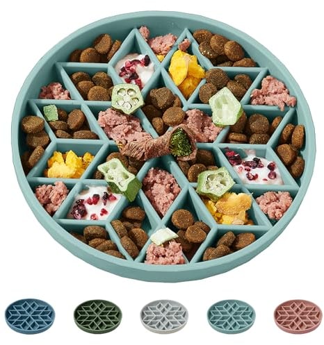 OHMO Slow Feeder Dog Bowl, Healthy Eating Anti Bloating, Dog Bowls to Slow Down Eating for Small to Large Dogs and Cat, Anti-Slip Eco-friendly Silicone