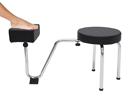 Lilyeriy Pediküre Hocker Fußablage 2 in 1 Fußpflege Fußhocker mit PVC Pad Beinstütze Nagelpflege Fusspflege Stuhl Tattoo Stuhl für Schönheitssalon Techniker (Schwarz)