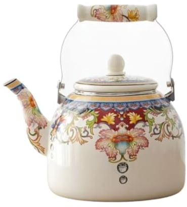 MOBAAK Bollitore Teiera Induzione Bollitore Teiera con Fischio Bollitore Rotondo per tè Versare sopra Il caffè Bollitore Versare Teiera Acqua Bollente Pentola Matrimonio Bollitore per Stufa A Legna