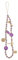 Uposao Mobile Phone Lanyard, Purple Crystal Bead Anti-Lost Phone Case Pendant Chain, Wrist Strap Key Chain Bag Pendant