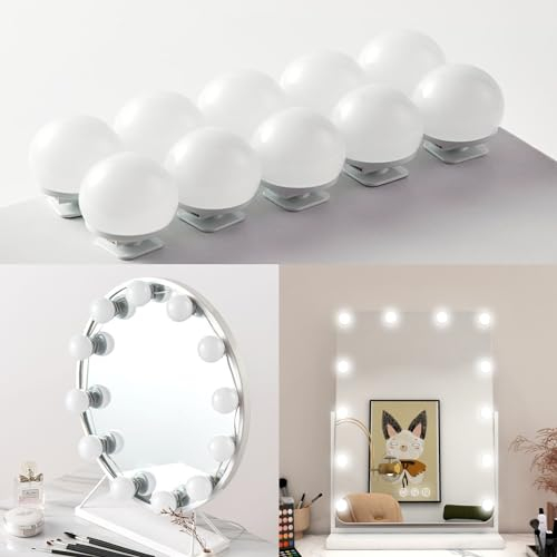 LED Spiegel Schminktisch Beleuchtung Spiegellampen mit 3 Farbe Schminktisch Licht Spiegellicht Hollywood Lichter Make up Lampe Spiegelleuchte Spiegelbeleuchtung Schminklicht für Spiegel Schminkspiegel