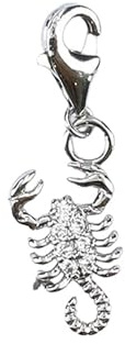 Depesche Charms Express yourself - Anhänger Skorpion, versilbert für Halsketten und Armband als kleines Geschenk