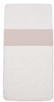 Jollein Bettlaken Wiege - Slub Nougat - 75x100cm - Für Babywiege - 100% Baumwolle - Oeko-TEX Zertifiziert - Leinen Look - Beige