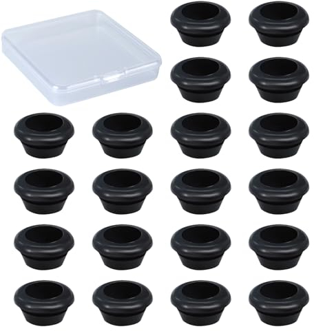 Wekuw 20 Stück Gummidurchführungen Topfträgergummis Wohnmobil-Kochfeld Zubehör Rostgummifüße Gummidurchführungen mit Box Kompatibel mit 5 mm Stangen von Dometic, Smev und Thetford