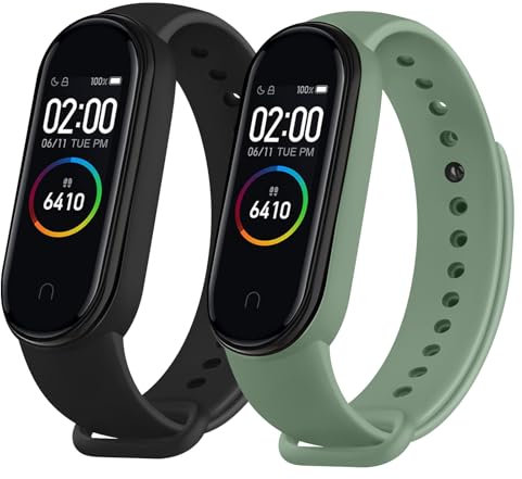 Vancle Cinturino per Xiao Mi Smart Band 4 /Mi Band 3 Bracciale,Cinturini Silicone Traspirante per Mi Band 3 4
