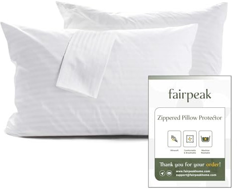 Fairpeak Fundas de Almohada 50x70 Pack de 6, Protectores de Almohadas con Cremallera, Calidad de Hotel de Lujo, Transpirable, Suave, Lavable a máquina